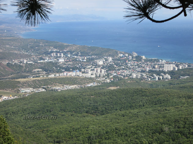 Фото Крым, Алушта, вершина Серауса панорама Алушты