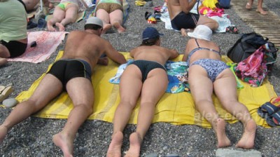Поездка в Алушту. Пляж в Рабочем уголке (Крым, сентябрь 2012 г.)