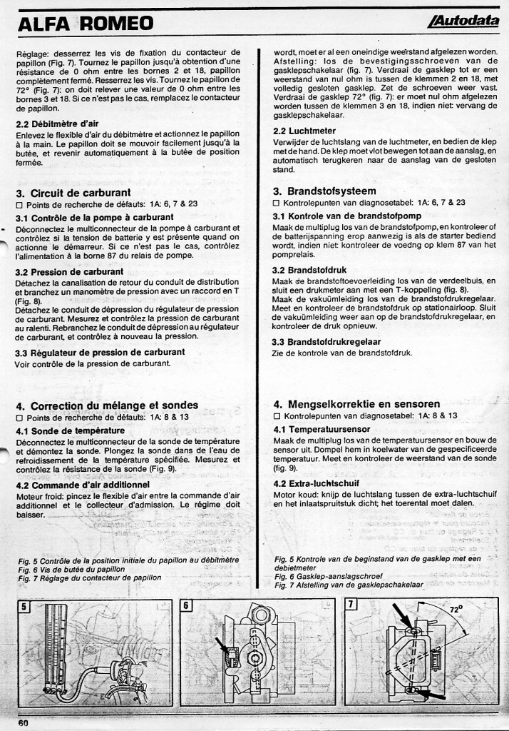 Система впрыска топлива Bosch-Motronic на Alfa Romeo Alfetta и 90 (двигатель 2л, 017.13) 1984-1988 г.в. )
