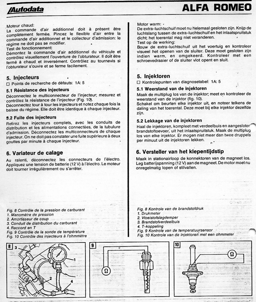 Система впрыска топлива Bosch-Motronic на Alfa Romeo Alfetta и 90 (двигатель 2л, 017.13) 1984-1988 г.в. )